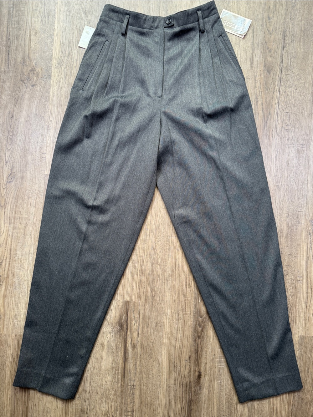 Vintage Peabody House Tweed Shop Gray Trousers Sz 7/8 NWT